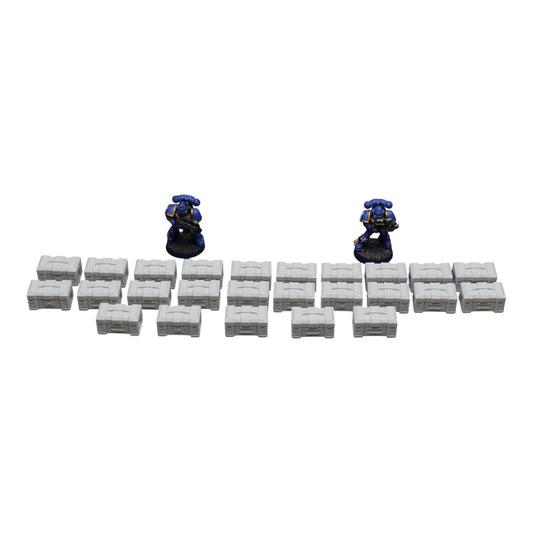 Ammo Box x25 - 28mm Wargaming Scatter Terrain Scenery Tabletop Miniature Grimdark