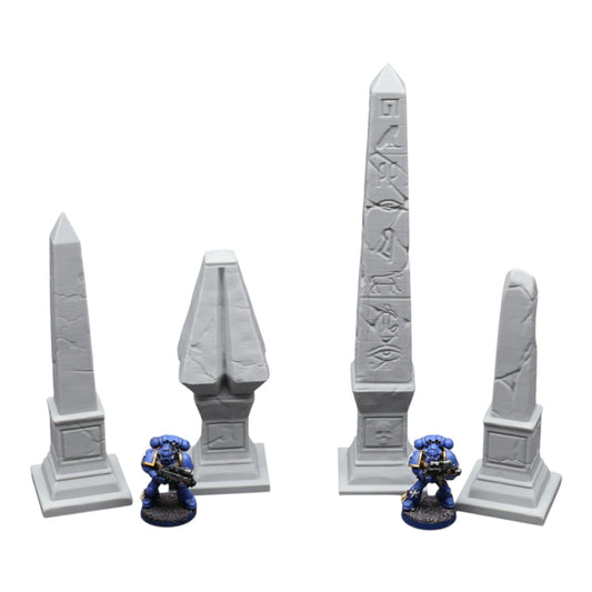 Obelisks - 28mm Wargaming Scatter Terrain Scenery Tabletop Miniature - 3D Printed Terrain and Scenery - Geek Gaming Scenics - Jawar3d