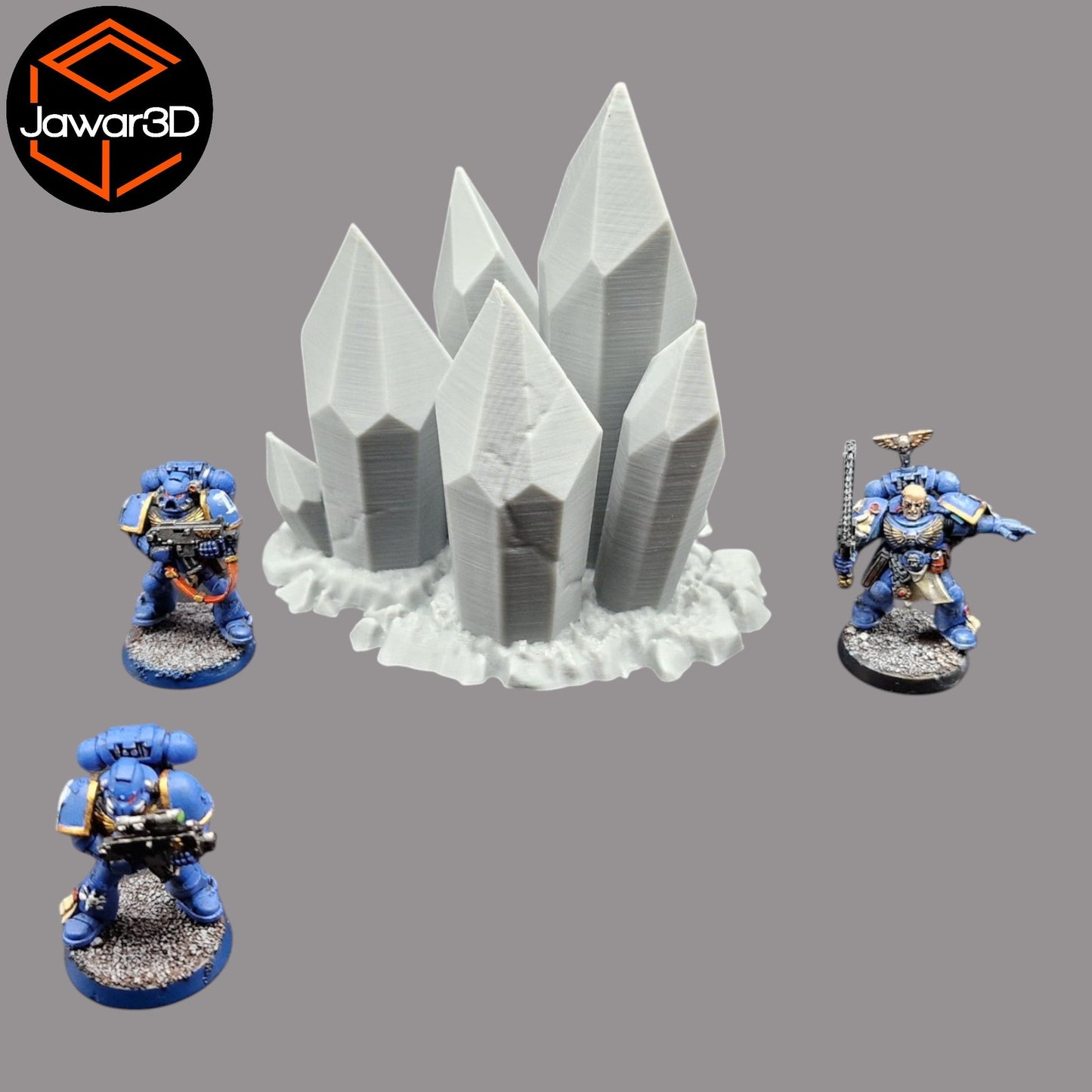 Crystal Cluster - 28mm Wargaming Scatter Terrain Scenery Tabletop Miniature - 3D Printed Terrain and Scenery - Geek Gaming Scenics - Jawar3d