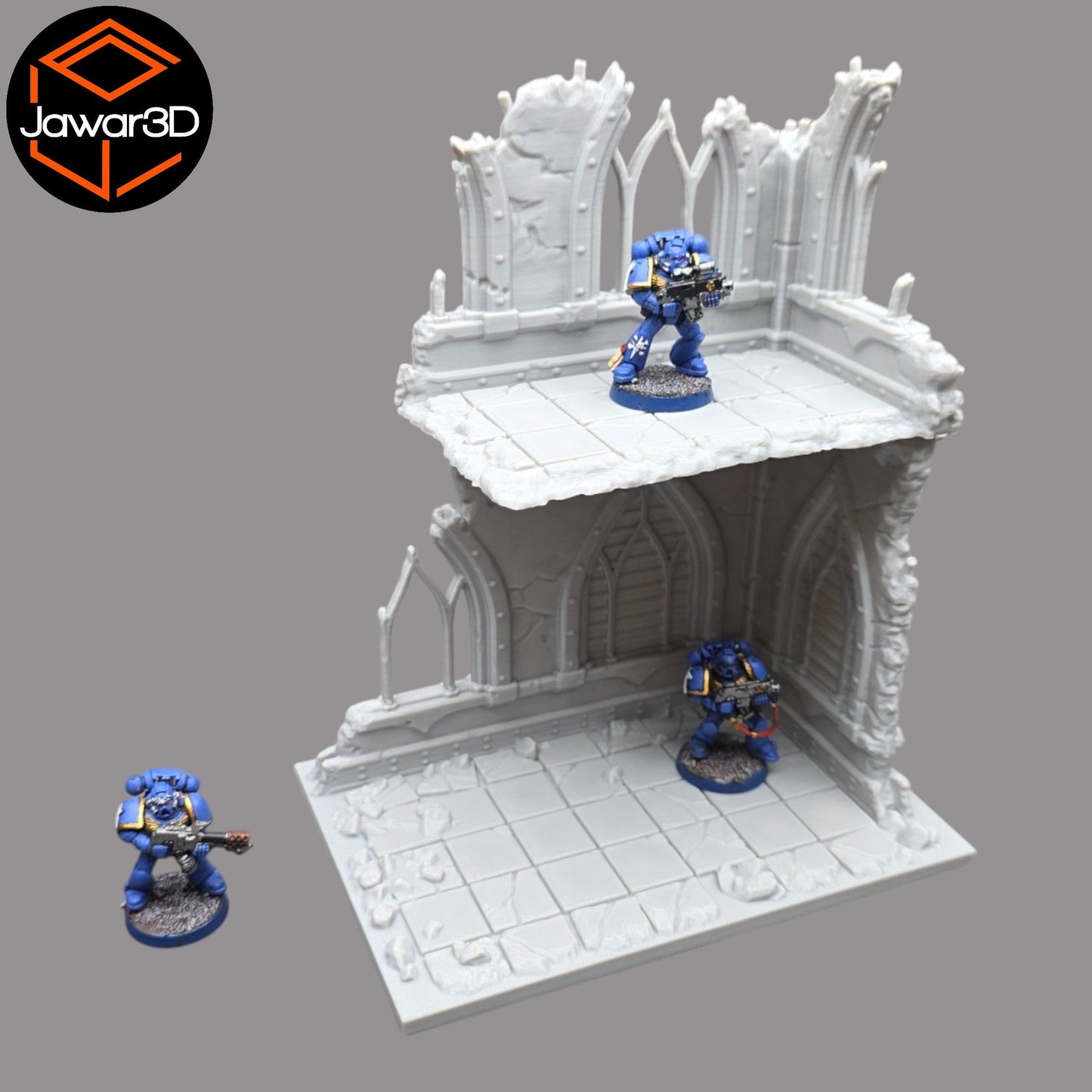 Ruined Empire 2 Floors #3 - 28mm Wargaming Scatter Terrain Scenery Miniature - 3D Printed Terrain and Scenery - Geek Gaming Scenics - Jawar3d