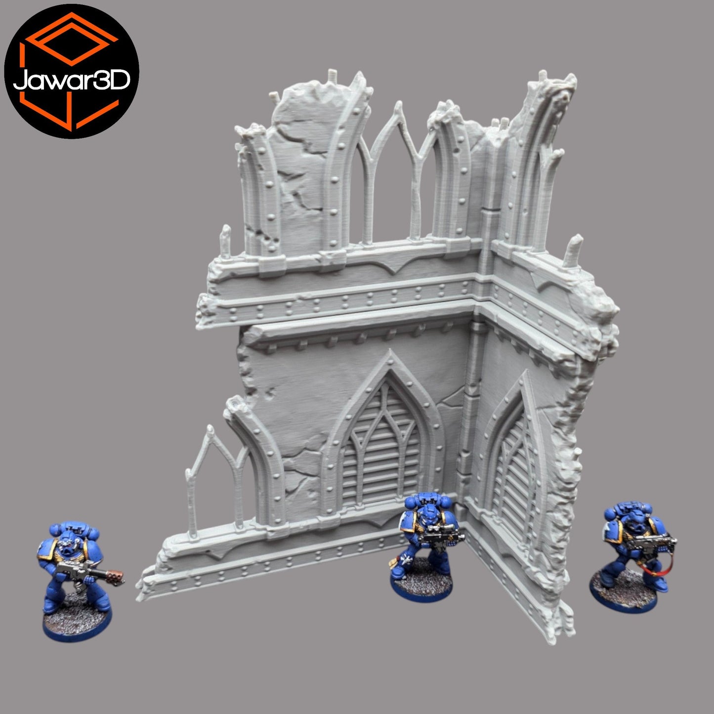 Ruined Empire 2 Floors #4 - 28mm Wargaming Scatter Terrain Scenery Miniature - 3D Printed Terrain and Scenery - Geek Gaming Scenics - Jawar3d