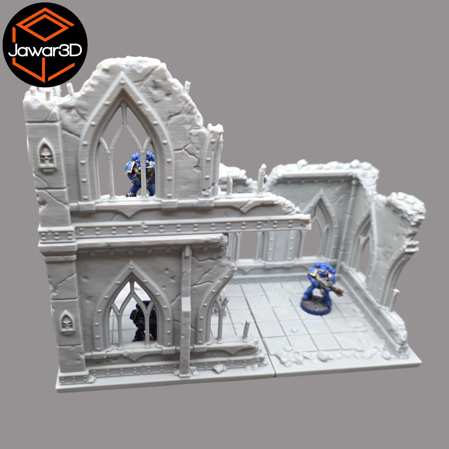 Ruined Empire 2 Floors #8 - 28mm Wargaming Scatter Terrain Scenery Miniature - 3D Printed Terrain and Scenery - Geek Gaming Scenics - Jawar3d
