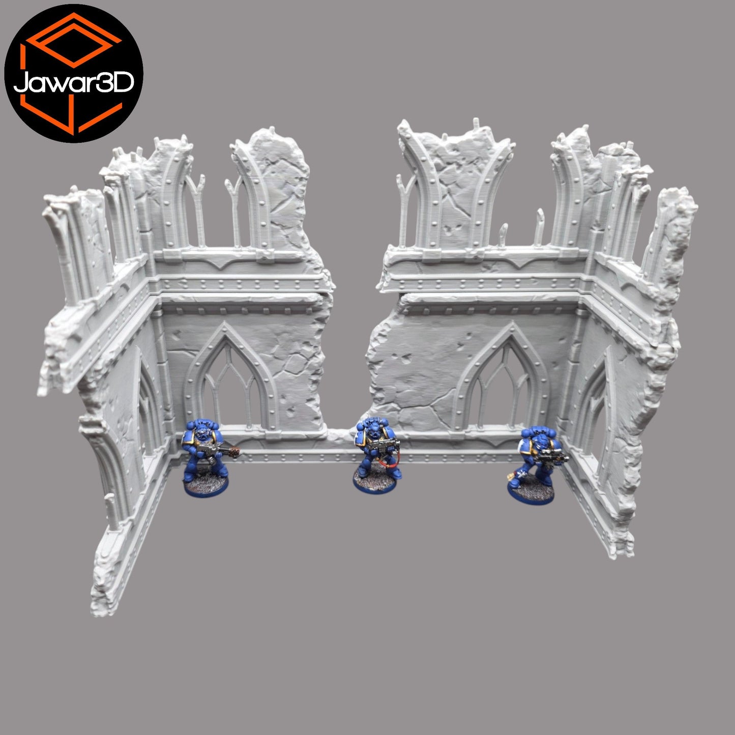 Ruined Empire 2 Floors #12 - 28mm Wargaming Scatter Terrain Scenery Miniature - 3D Printed Terrain and Scenery - Geek Gaming Scenics - Jawar3d