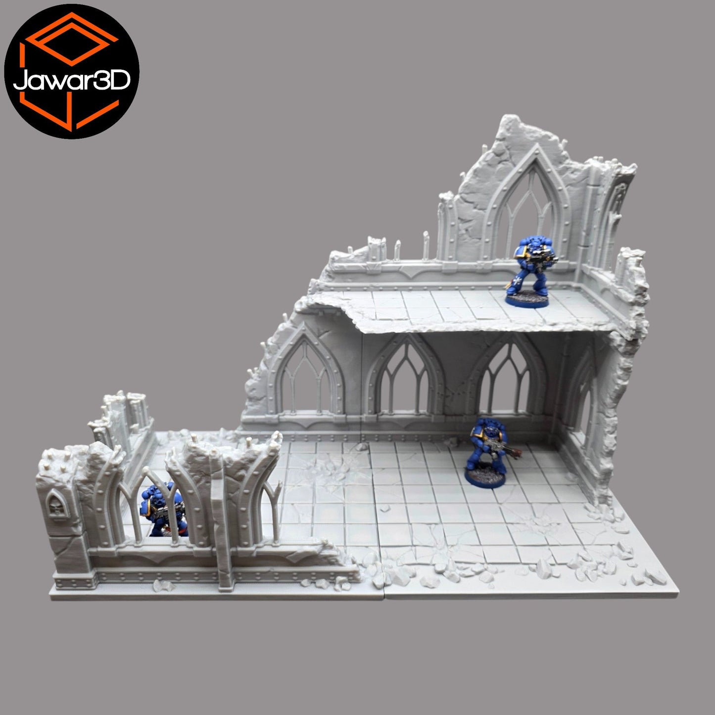 Ruined Empire 2 Floors #13 - 28mm Wargaming Scatter Terrain Scenery Miniature - 3D Printed Terrain and Scenery - Geek Gaming Scenics - Jawar3d