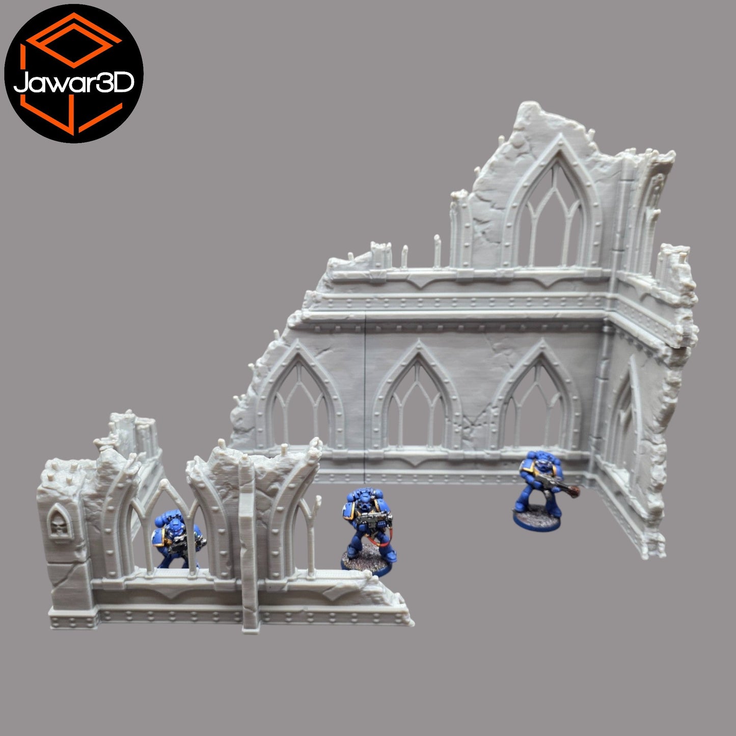 Ruined Empire 2 Floors #14 - 28mm Wargaming Scatter Terrain Scenery Miniature - 3D Printed Terrain and Scenery - Geek Gaming Scenics - Jawar3d
