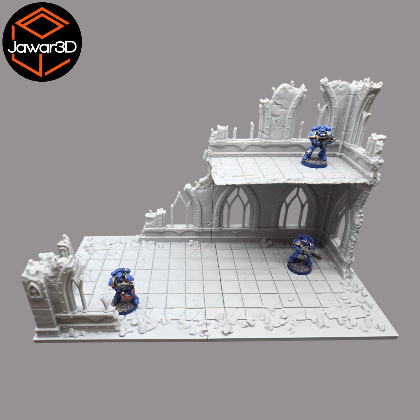 Ruined Empire 2 Floors #15 - 28mm Wargaming Scatter Terrain Scenery Miniature - 3D Printed Terrain and Scenery - Geek Gaming Scenics - Jawar3d