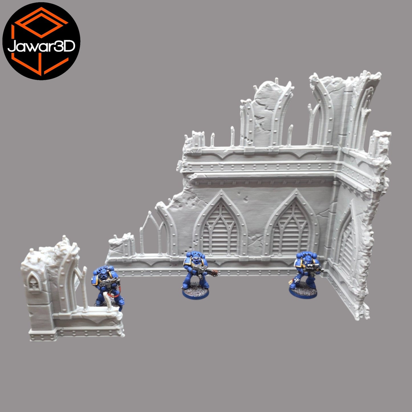 Ruined Empire 2 Floors #16 - 28mm Wargaming Scatter Terrain Scenery Miniature - 3D Printed Terrain and Scenery - Geek Gaming Scenics - Jawar3d