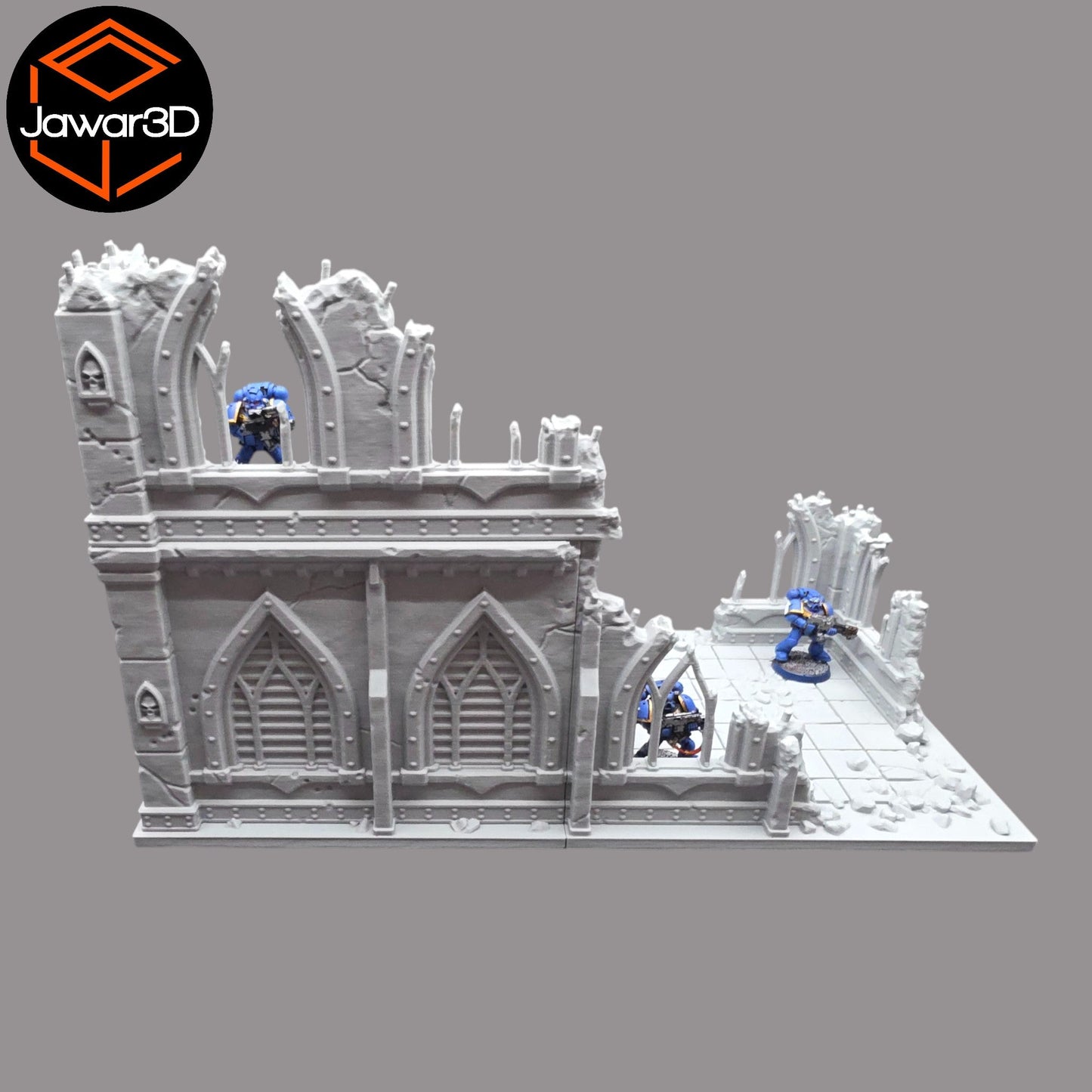 Ruined Empire 2 Floors #18 - 28mm Wargaming Scatter Terrain Scenery Miniature - 3D Printed Terrain and Scenery - Geek Gaming Scenics - Jawar3d