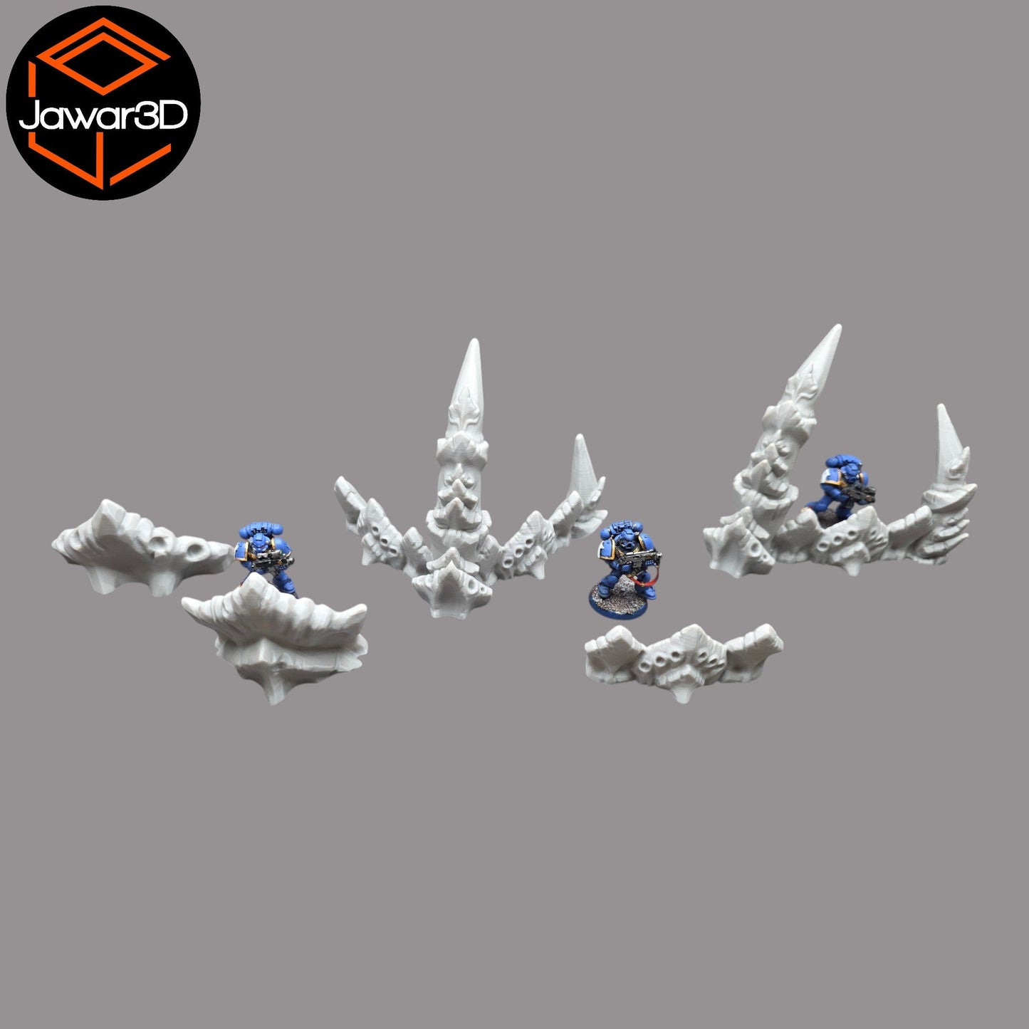 Hive Barrier Set - 28mm Wargaming Scatter Terrain Scenery Tabletop - 3D Printed Terrain and Scenery - Geek Gaming Scenics - Jawar3d