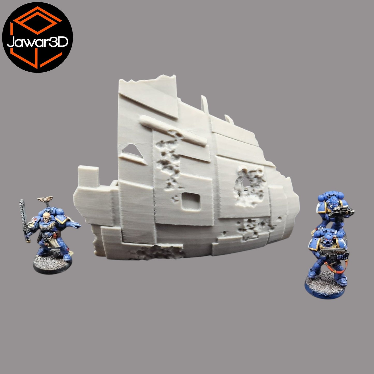Spaceship Wreckage - 28mm Wargaming Scatter Terrain Scenery Tabletop Miniature - 3D Printed Terrain and Scenery - Geek Gaming Scenics - Jawar3d