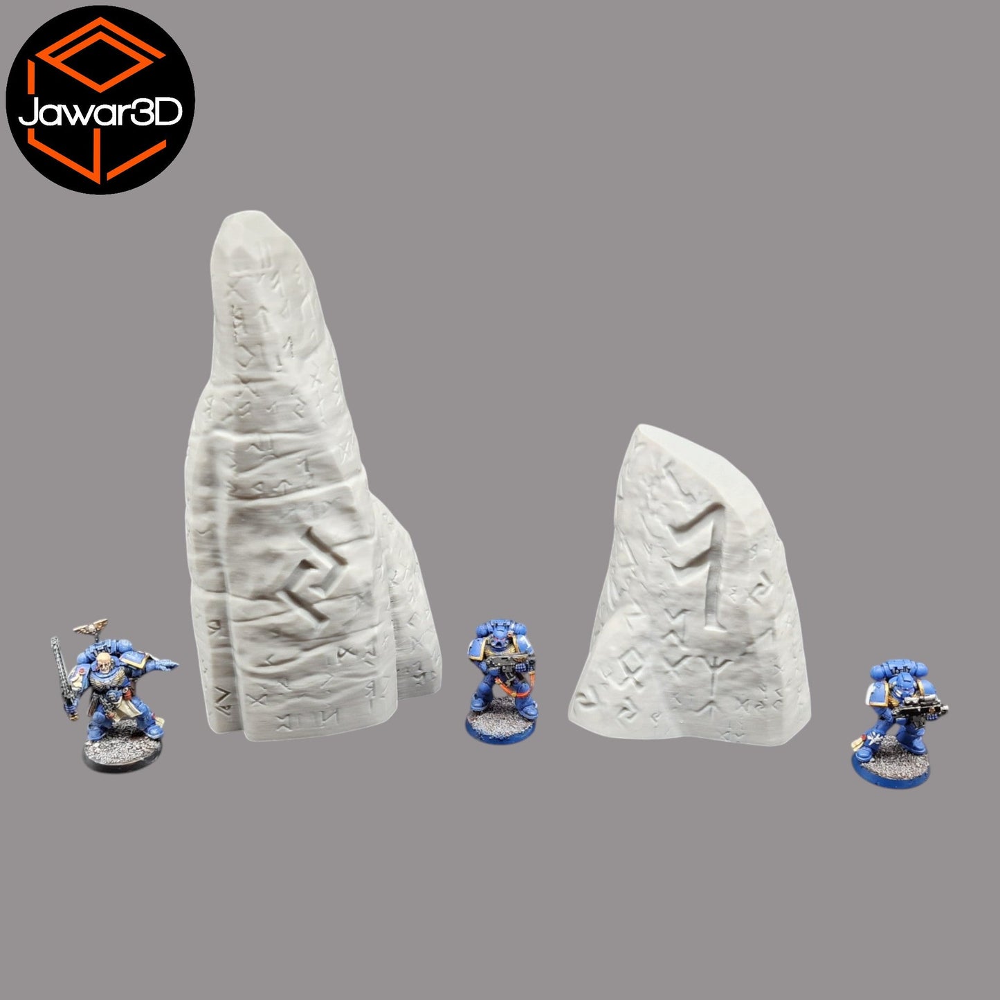 Runed Stones - 28mm Wargaming Scatter Terrain Scenery Tabletop Miniature - 3D Printed Terrain and Scenery - Geek Gaming Scenics - Jawar3d