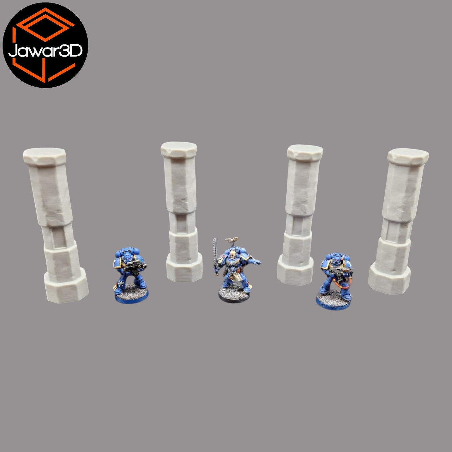 Pillars #2 x4 - 28mm Wargaming Scatter Terrain Scenery Tabletop Miniature