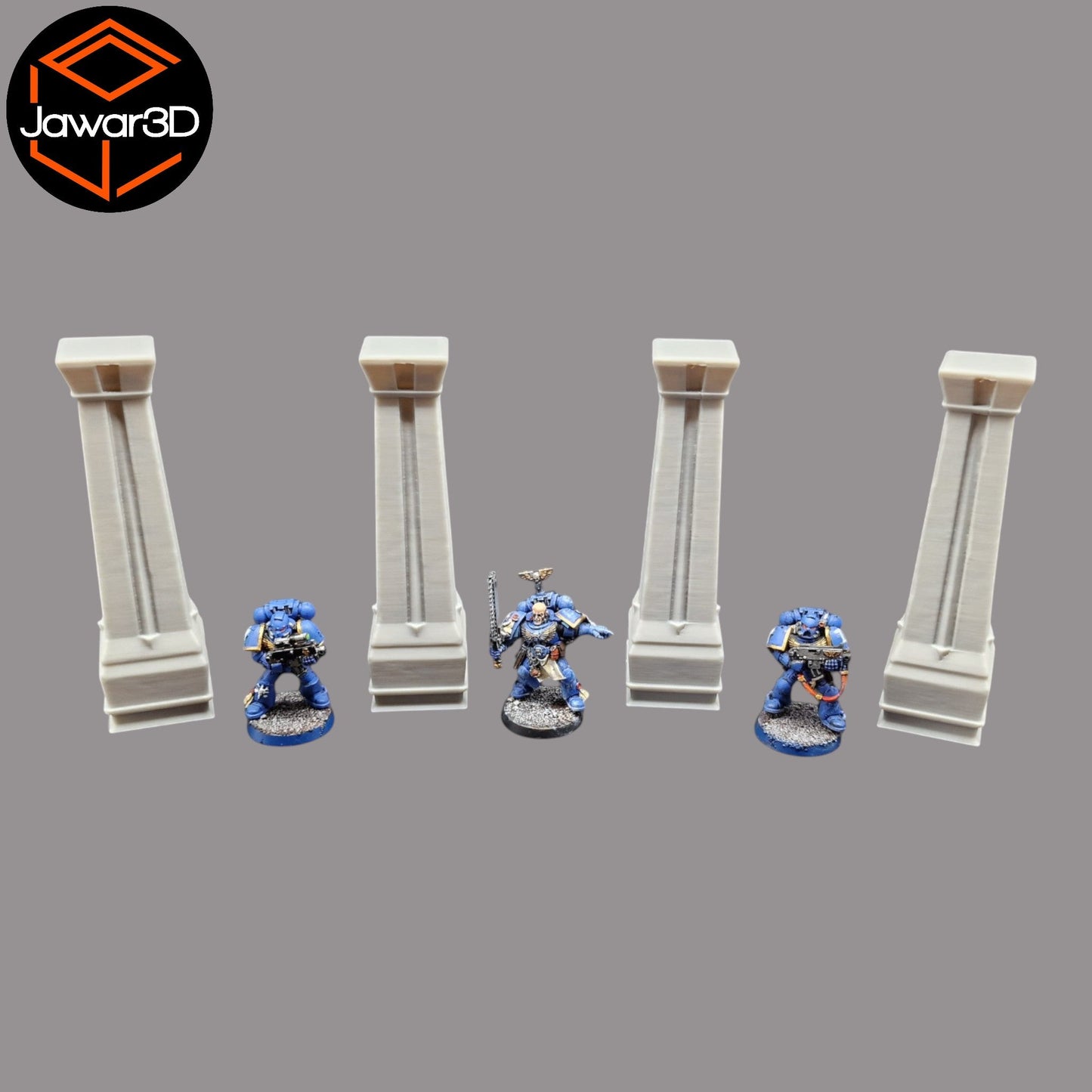 Pillars #7 x4 - 28mm Wargaming Scatter Terrain Scenery Tabletop Miniature