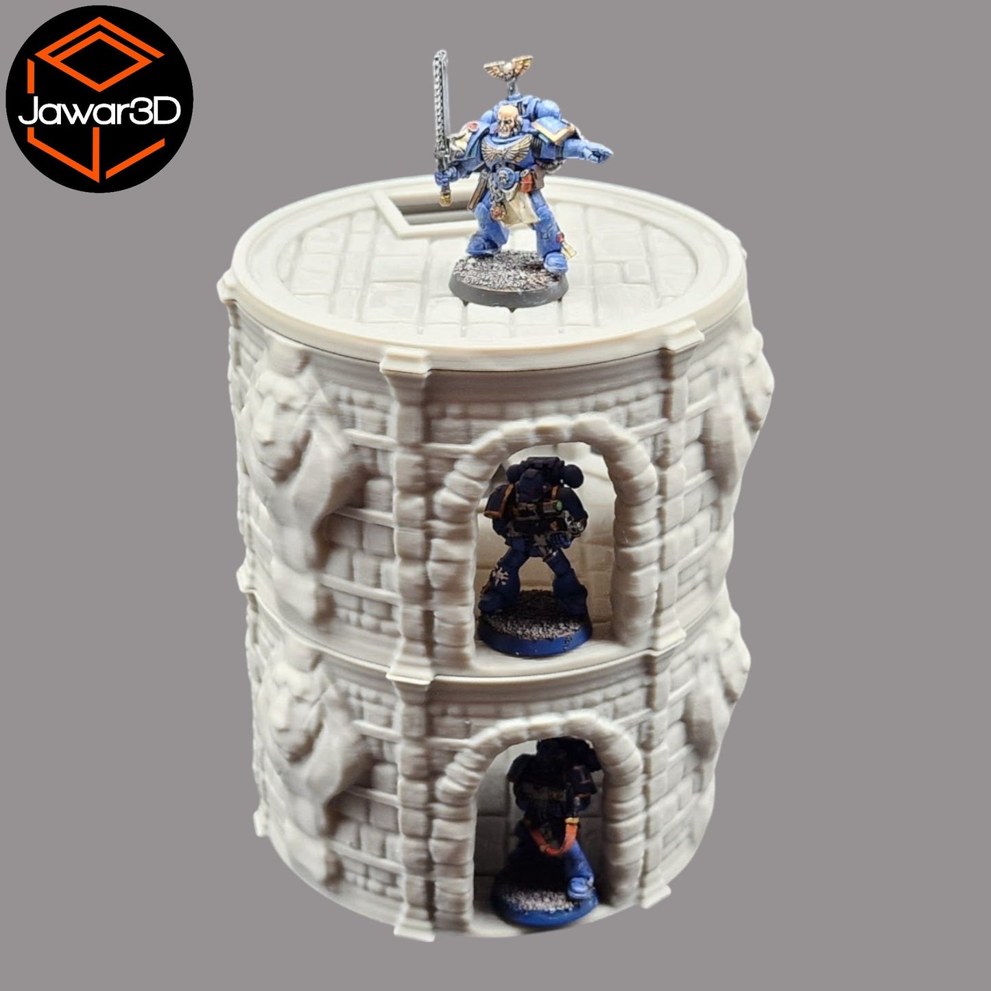 Circle Tower - 28mm Wargaming Scatter Terrain Scenery Tabletop Miniature - 3D Printed Terrain and Scenery - Geek Gaming Scenics - Jawar3d