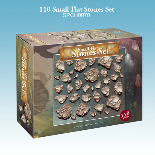Spellcrow - 110 Small Flat Stones Set - Geek Gaming Scenics
