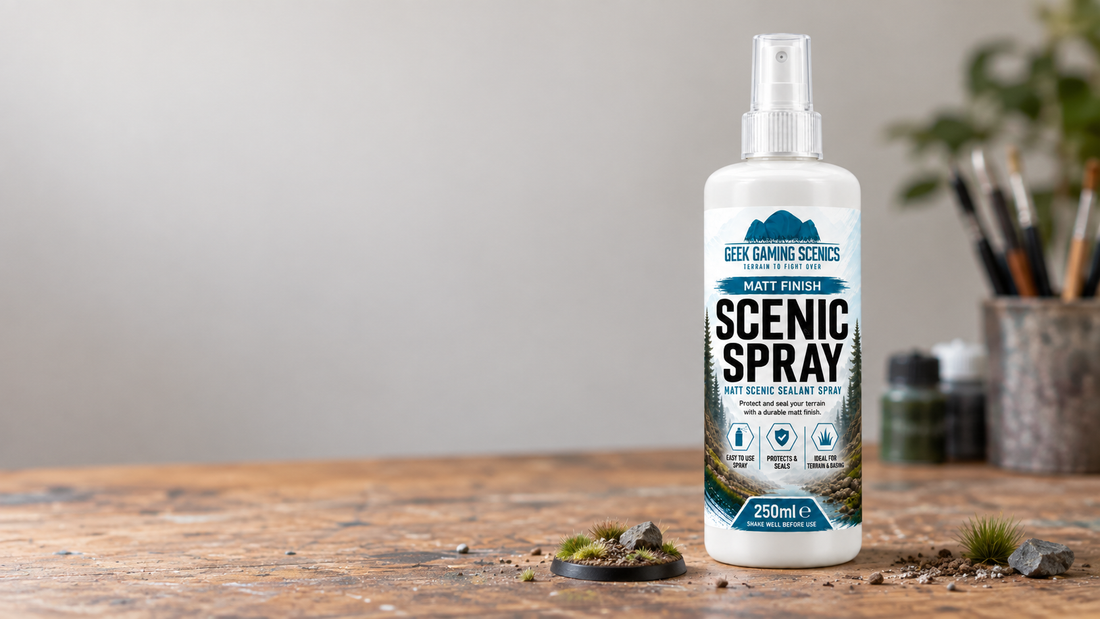 How to Seal Miniature Bases and Terrain with Matt Scenic Spray