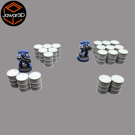 Oil Barrels x20 - 28mm Wargaming Scatter Terrain Scenery Tabletop Miniature