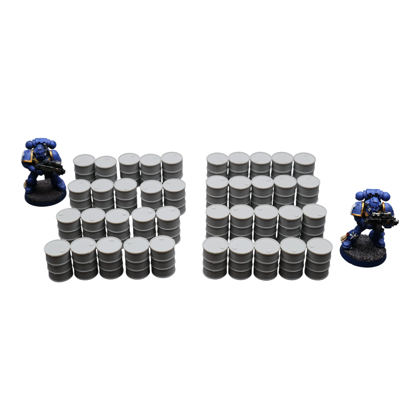 Oil Barrels x40 - 28mm Wargaming Scatter Terrain Scenery Tabletop Miniature