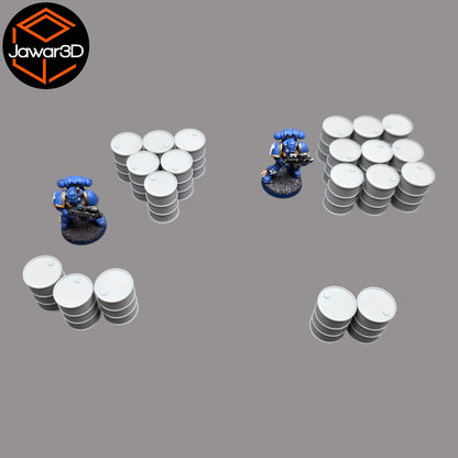 Oil Barrels x20 - 28mm Wargaming Scatter Terrain Scenery Tabletop Miniature