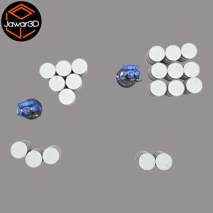 Oil Barrels x20 - 28mm Wargaming Scatter Terrain Scenery Tabletop Miniature