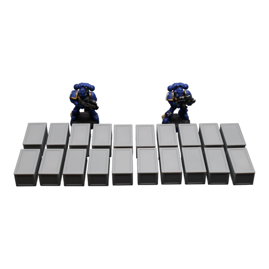 Crates x20 - 28mm Wargaming Scatter Terrain Scenery Tabletop Miniature