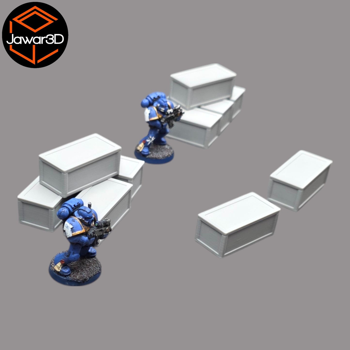 Crates x10 - 28mm Wargaming Scatter Terrain Scenery Tabletop Miniature