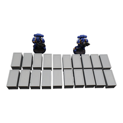 Crates x20 - 28mm Wargaming Scatter Terrain Scenery Tabletop Miniature