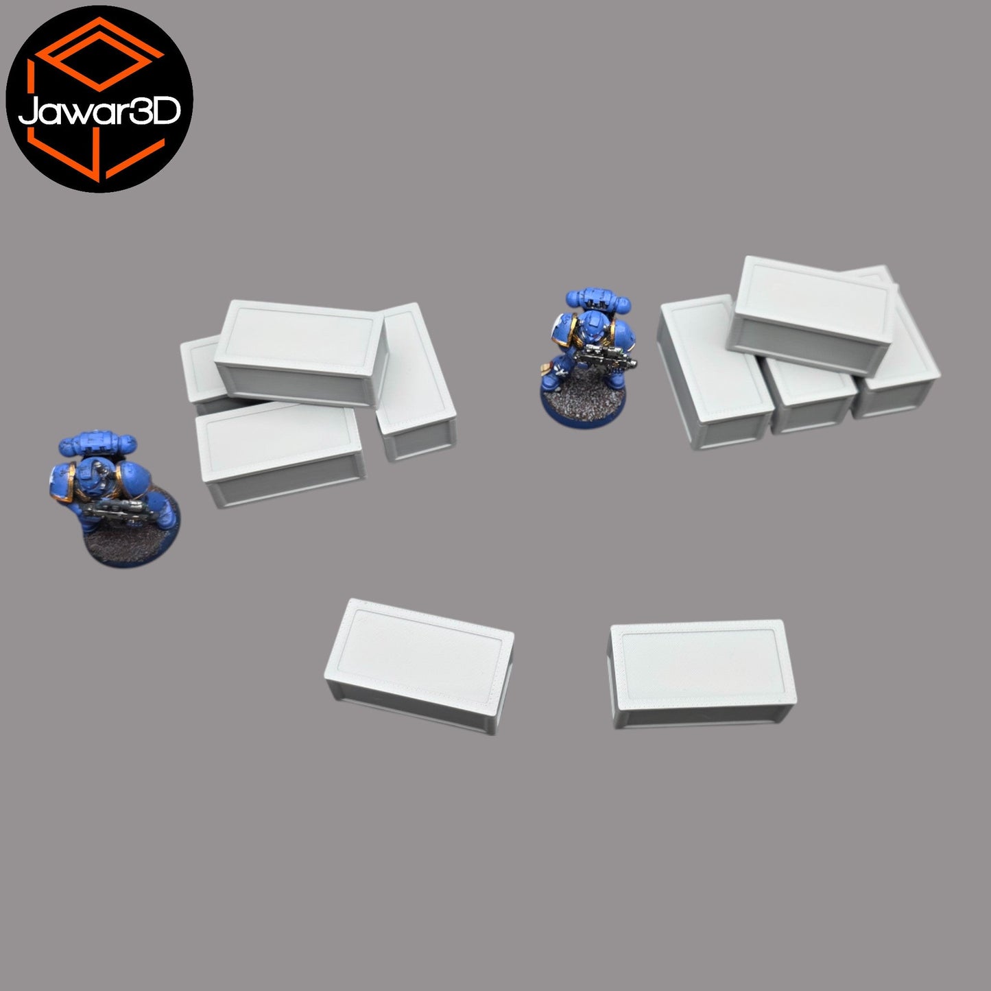 Crates x10 - 28mm Wargaming Scatter Terrain Scenery Tabletop Miniature