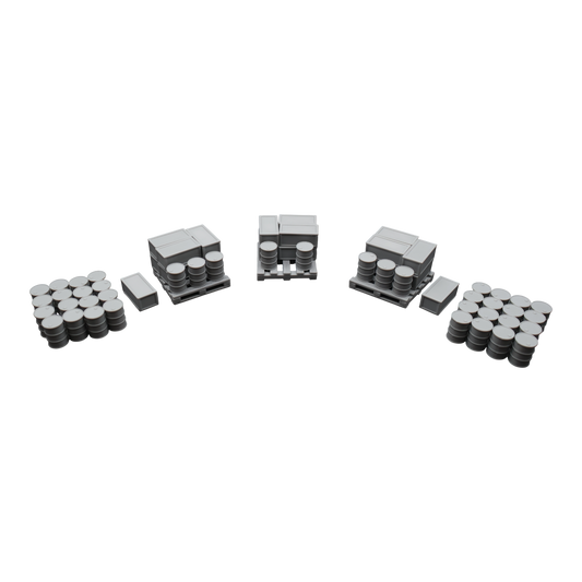 Pallet, Crates and Barrels - 28mm Wargaming Scatter Terrain Scenery Tabletop