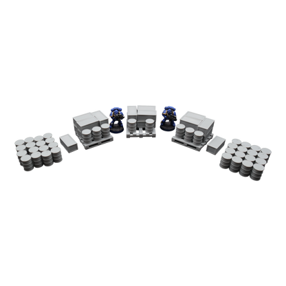 Pallet, Crates and Barrels - 28mm Wargaming Scatter Terrain Scenery Tabletop