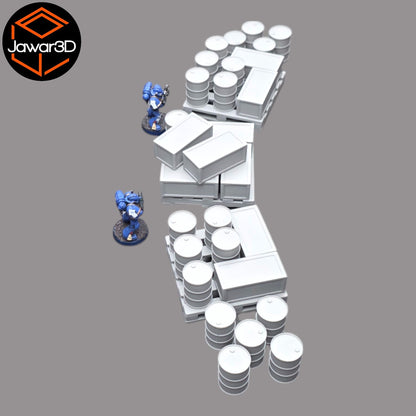 Pallet, Crates and Barrels - 28mm Wargaming Scatter Terrain Scenery Tabletop