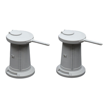 Turret x2- 28mm Wargaming Scatter Terrain Scenery Tabletop Miniature