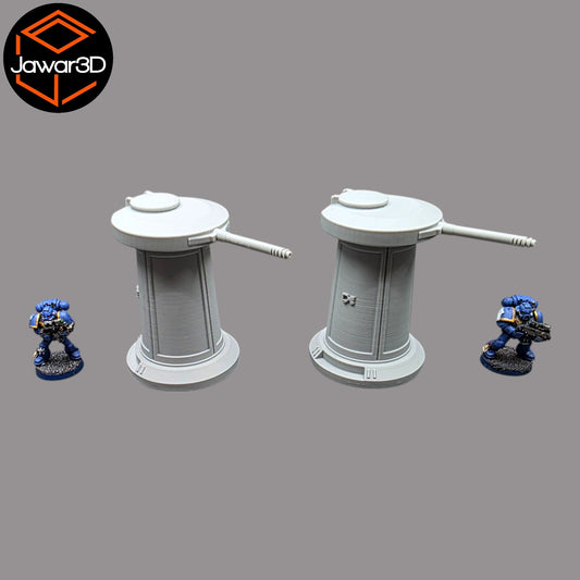 Turret x2- 28mm Wargaming Scatter Terrain Scenery Tabletop Miniature