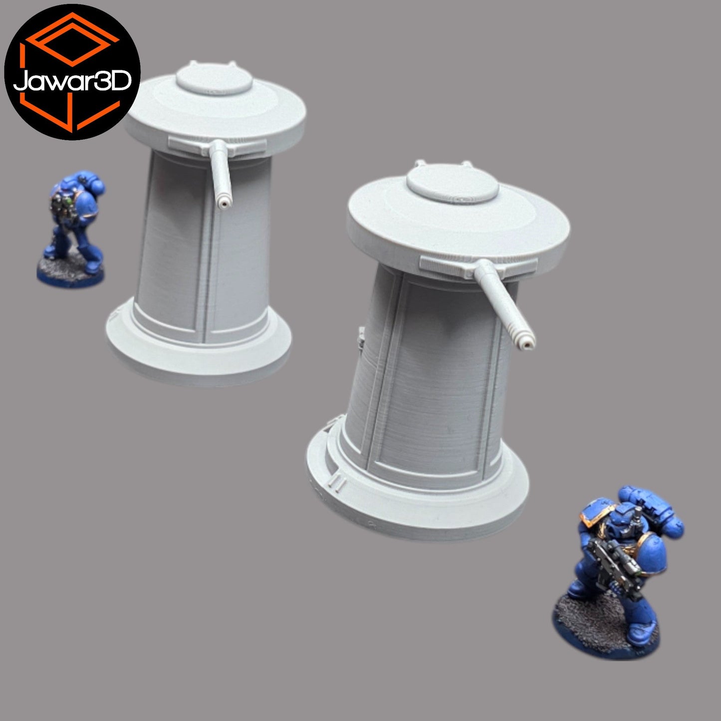 Turret x2- 28mm Wargaming Scatter Terrain Scenery Tabletop Miniature