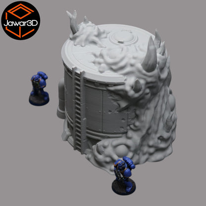 Hive Infected Silo #1 - 28mm Wargaming Scatter Terrain Scenery Tabletop