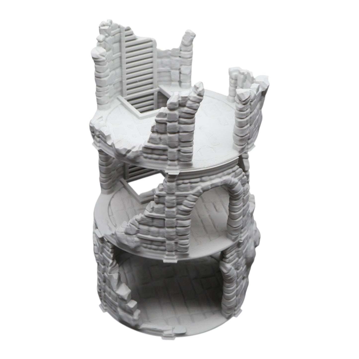 Circle Tower Ruined - 28mm Wargaming Scatter Terrain Scenery Tabletop Miniature