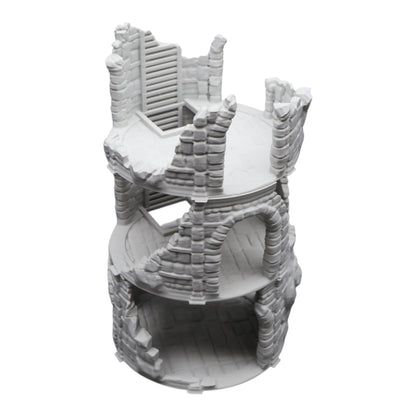 Circle Tower Ruined - 28mm Wargaming Scatter Terrain Scenery Tabletop Miniature