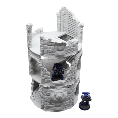 Circle Tower Ruined - 28mm Wargaming Scatter Terrain Scenery Tabletop Miniature