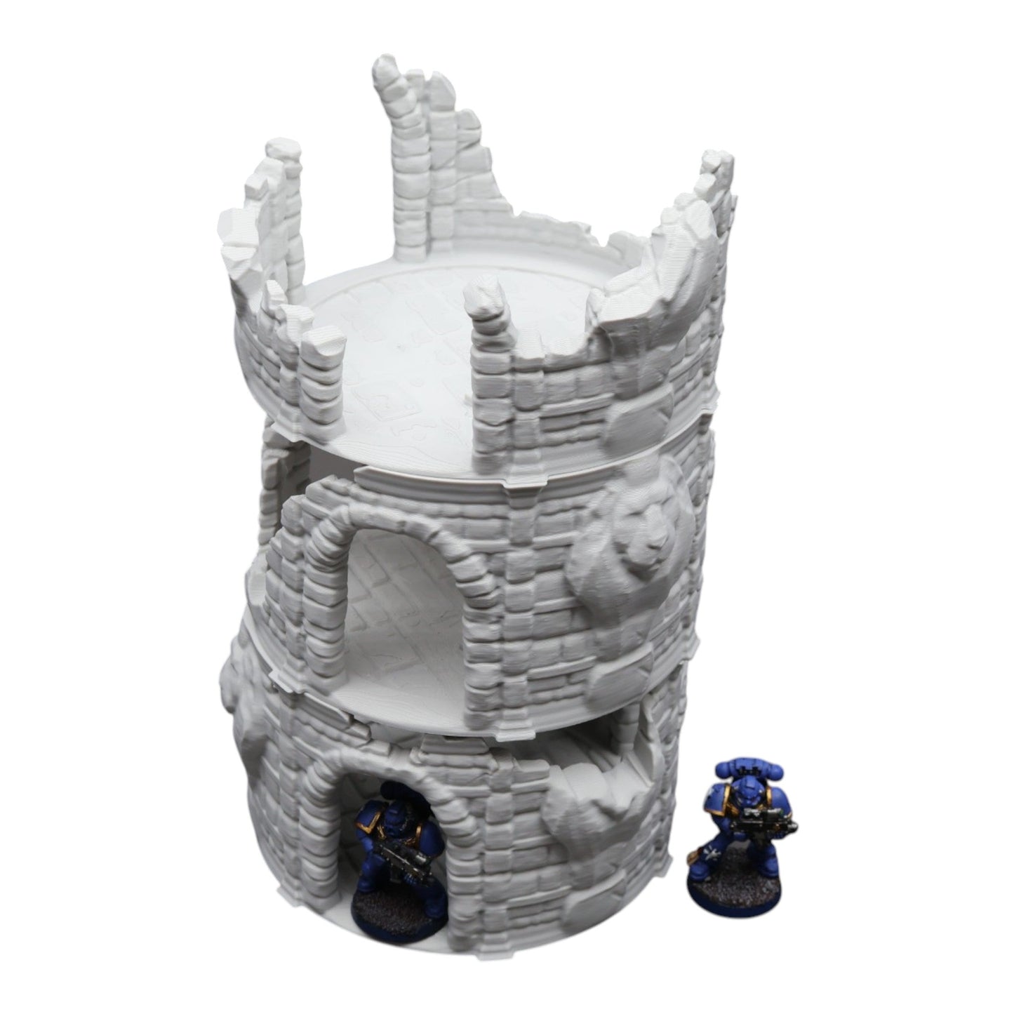 Circle Tower Ruined - 28mm Wargaming Scatter Terrain Scenery Tabletop Miniature