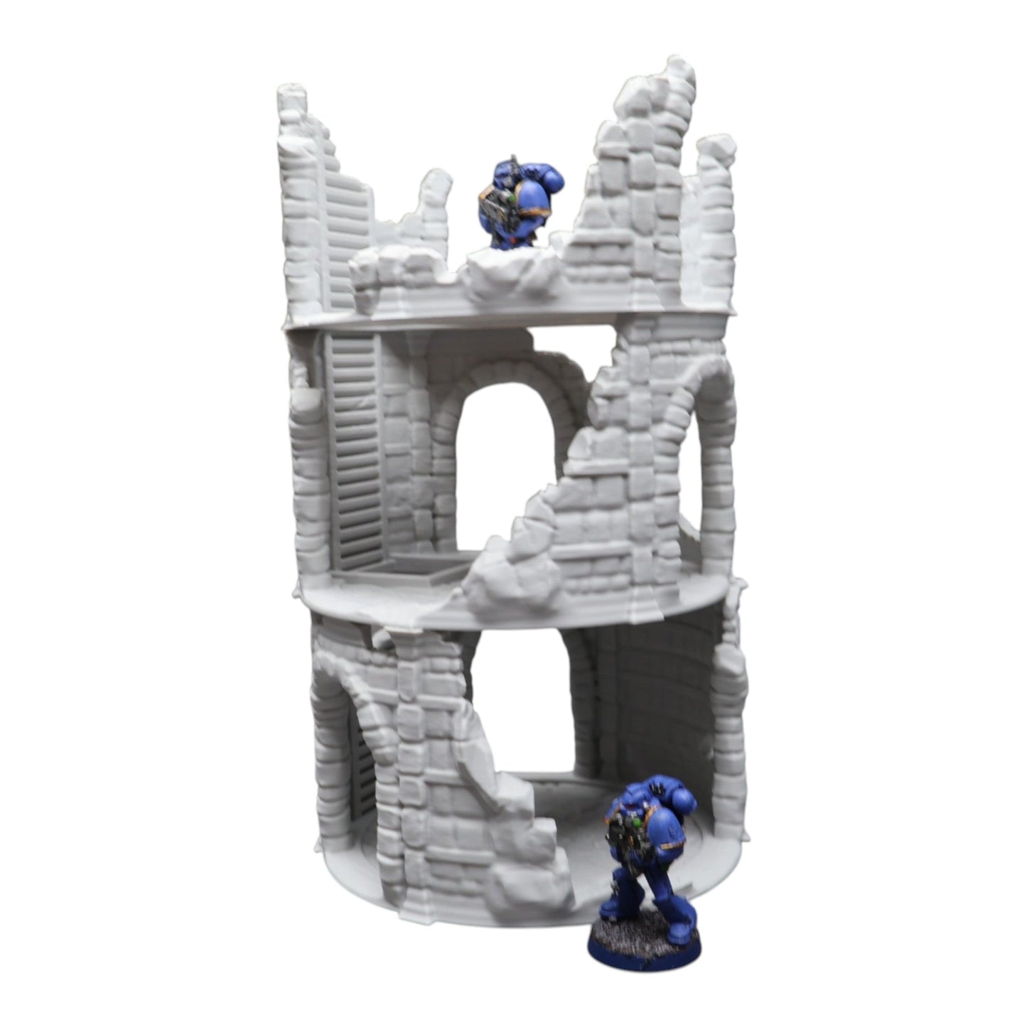 Circle Tower Ruined - 28mm Wargaming Scatter Terrain Scenery Tabletop Miniature