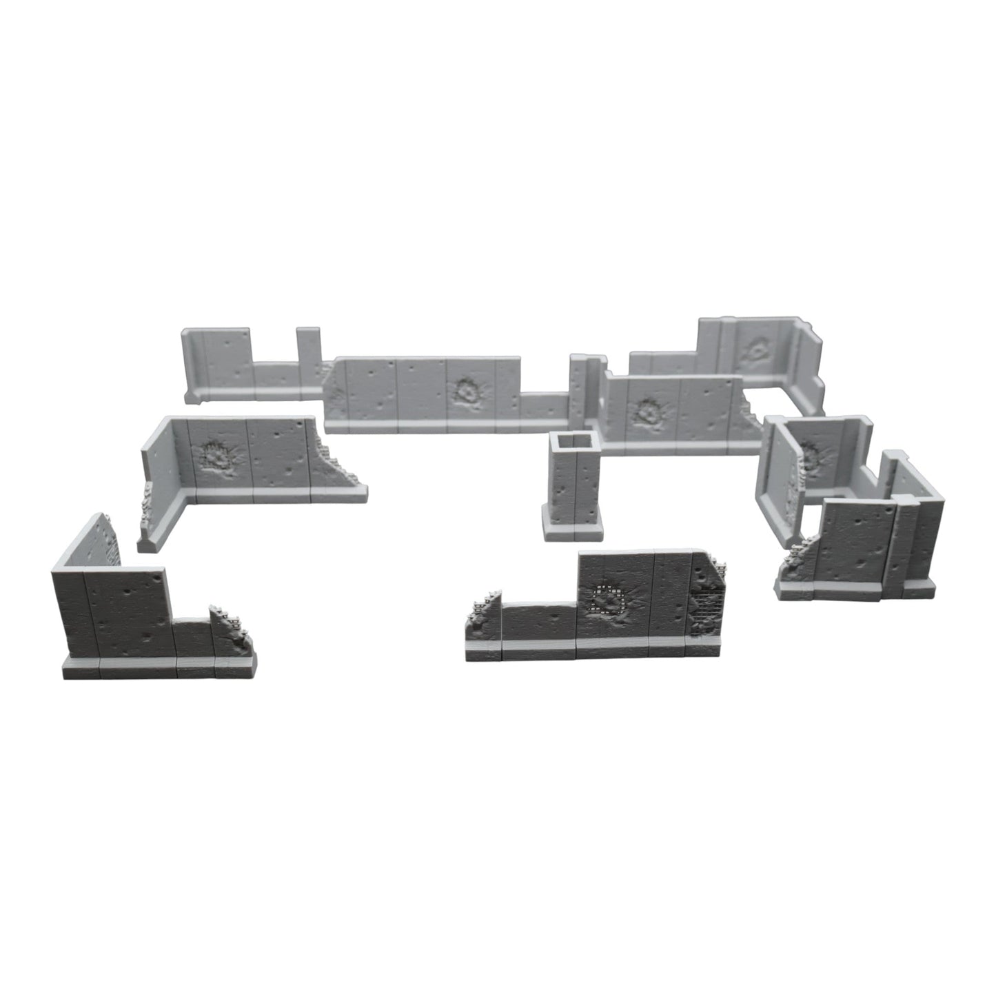 Blasted Walls Set - 28mm Wargaming Scatter Terrain Scenery Tabletop Miniature