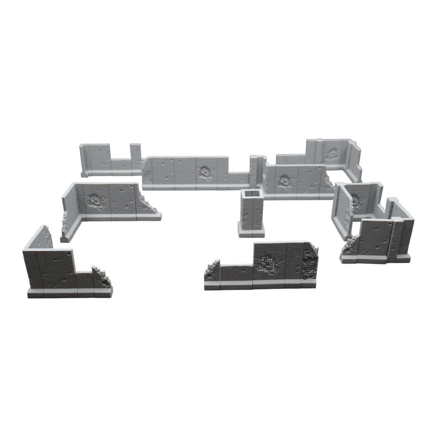 Blasted Walls Set - 28mm Wargaming Scatter Terrain Scenery Tabletop Miniature