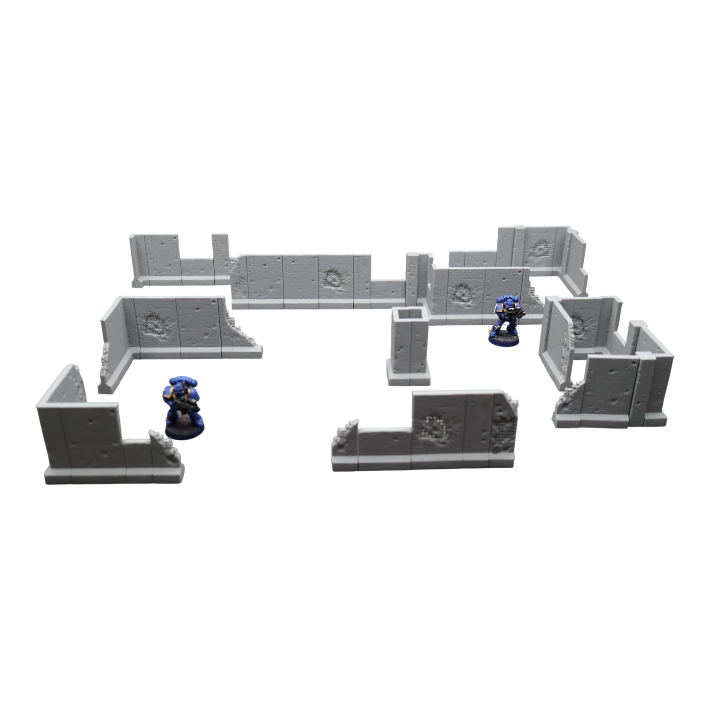 Blasted Walls Set - 28mm Wargaming Scatter Terrain Scenery Tabletop Miniature