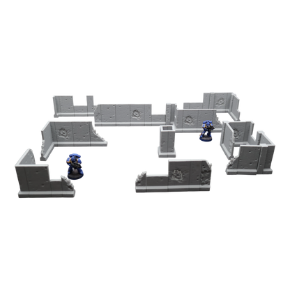 Blasted Walls Set - 28mm Wargaming Scatter Terrain Scenery Tabletop Miniature