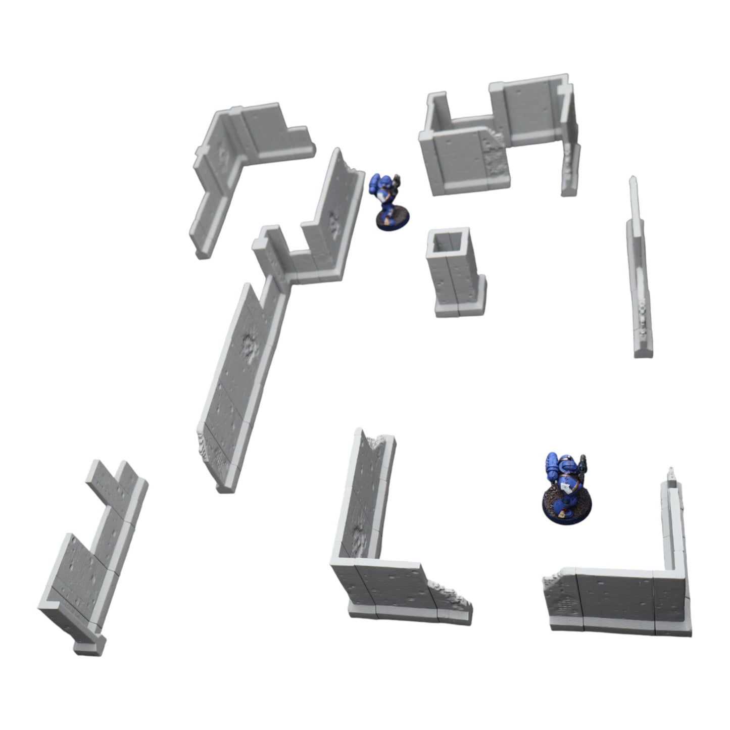 Blasted Walls Set - 28mm Wargaming Scatter Terrain Scenery Tabletop Miniature