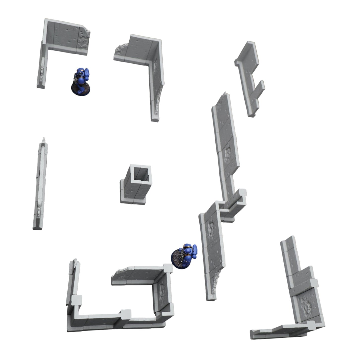 Blasted Walls Set - 28mm Wargaming Scatter Terrain Scenery Tabletop Miniature