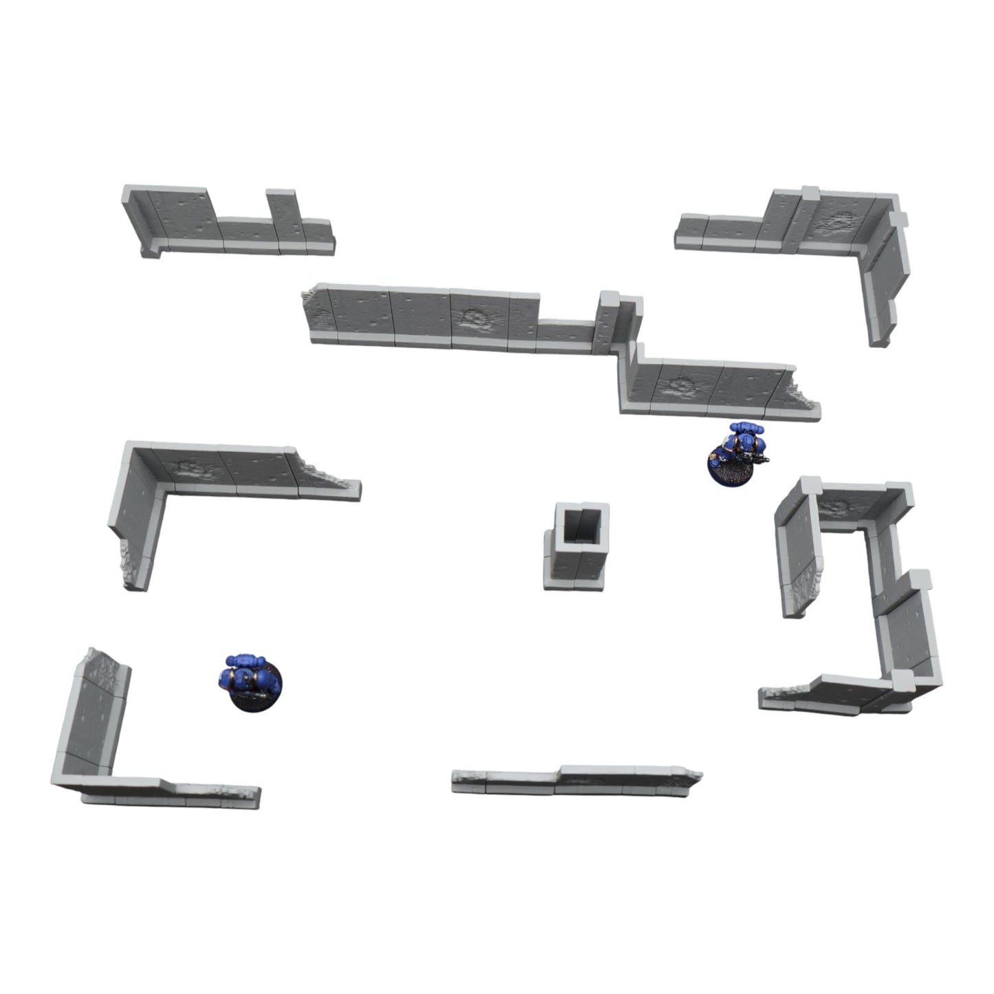 Blasted Walls Set - 28mm Wargaming Scatter Terrain Scenery Tabletop Miniature