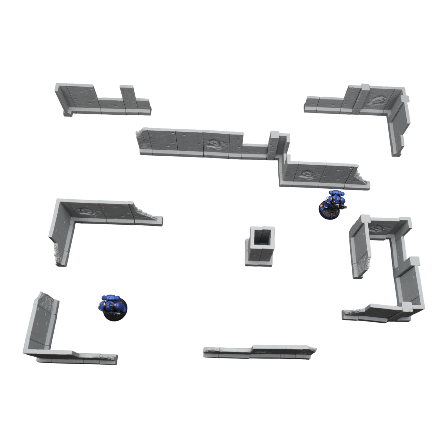 Blasted Walls Set - 28mm Wargaming Scatter Terrain Scenery Tabletop Miniature