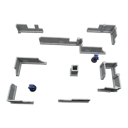 Blasted Walls Set - 28mm Wargaming Scatter Terrain Scenery Tabletop Miniature
