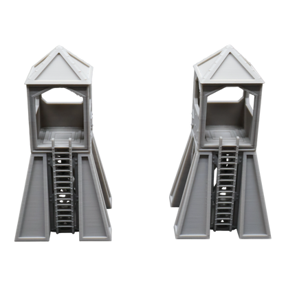 Command Station Watch Tower x2 - 28mm Wargaming Scatter Terrain Scenery Tabletop
